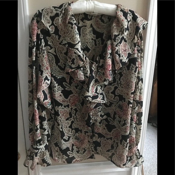 The Limited Paisley Ruffle Blouse - Picture 4 of 5